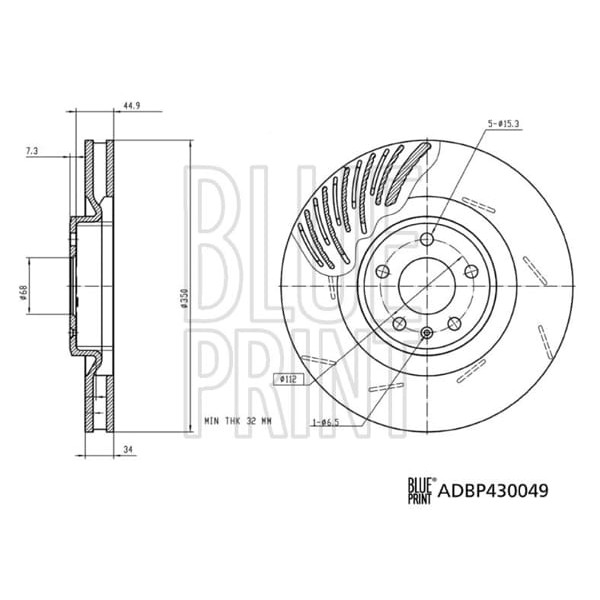 BLUE PRINT ADBP430049 Fren Diski Porsche