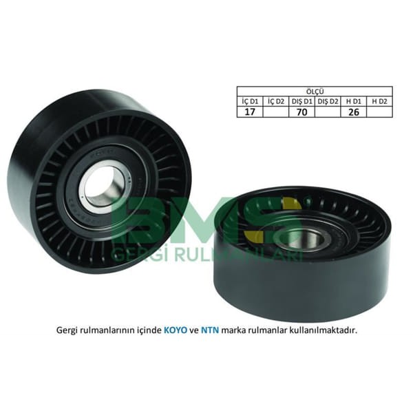 BMS 2 Alternatör V Kayış Gergi Rulmanı Bravo Marea Palio 1.6 16V Escort Accent 1.5D Corolla Vvtı