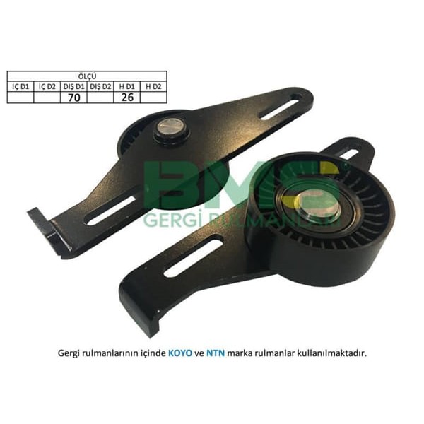 BMS 3 Alternatör V Kayış Gergi Rulmanı CLIO Megane 1.4 1.6 16V Laguna 1.6 16V 