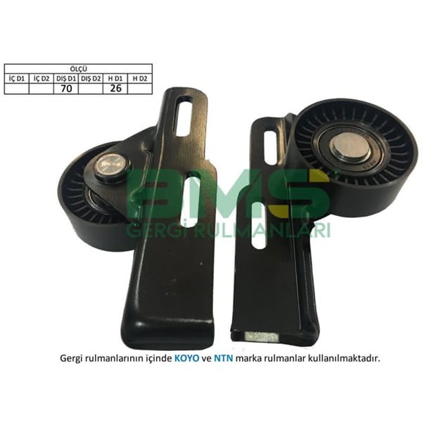 BMS 4 Alternatör V Kayış Gergi Rulmanı R19 1.4 Megane 1.6