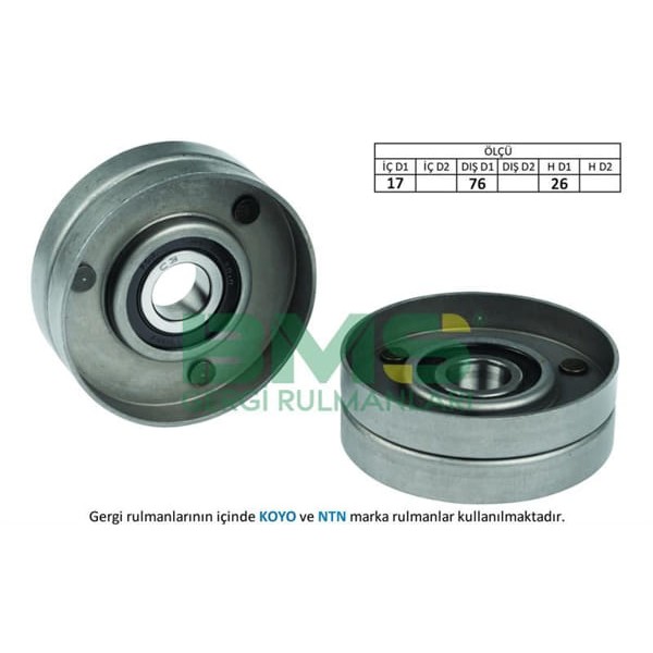 BMS 8 Alternatör V Kayış Gergi Rulmanı 17×76×26 Laguna Bora Golf IV Escort Fiesta Transit Tourneo 2. 