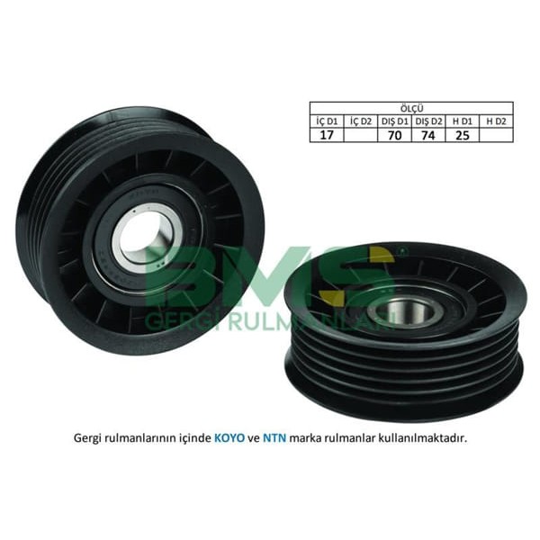 BMS 12 Alternatör V Kayış Gergi Rulmanı Transporter T5 Golf IV 3.2 V6 03- -Blazer Focus 1.4 1.6 1.8 