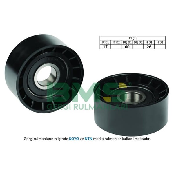 BMS 13 Alternatör V Kayış Gergi Rulmanı Scudo CLIO Kangoo Laguna Megane Master Movano Trafic 1.4 1.6 