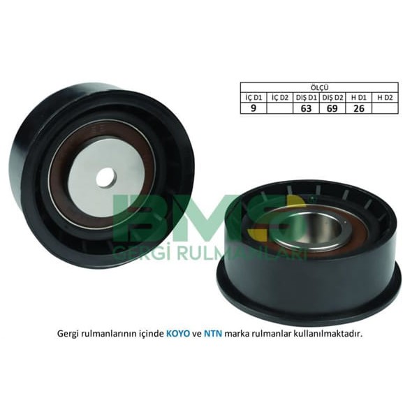 BMS 16 Alternatör V Kayış Gergi Rulmanı 9×63 69×26 Astra F G H Corsa B C-Tıgra Vectra B C-Combo Zafi