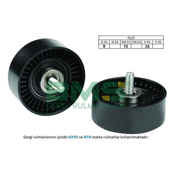 BMS 17 Alternatör V Kayış Gergi Rulmanı 17×70×26 Civatalı Auris Avensis Corolla Verso Zer-Zze -Rav4