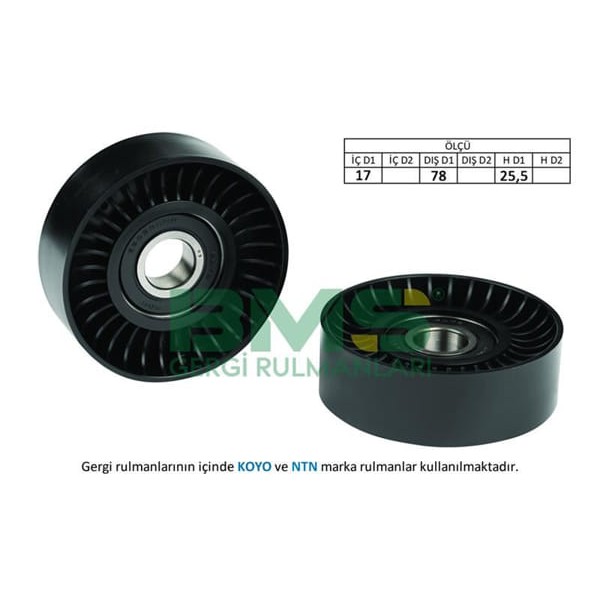 BMS 19 Alternatör V Kayış Gergi Rulmanı 206 307 406 407 607-807 Expert C5 C8 Jumpy 1.8 16V 2.0 16V 2