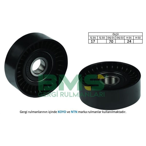 BMS 39 Alternatör V Kayış Gergi Rulmanı A3 Bora Golf IV 1.6 1.8 Volvo S40