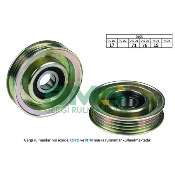 BMS 44 Alternatör V Kayış Gergi Rulmanı 17×76×17 Accord Vıı Civic IV V Hrv