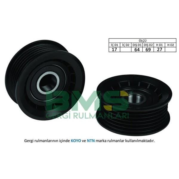 BMS 50 Alternatör V Kayış Gergi Rulmanı Sprinter Volt