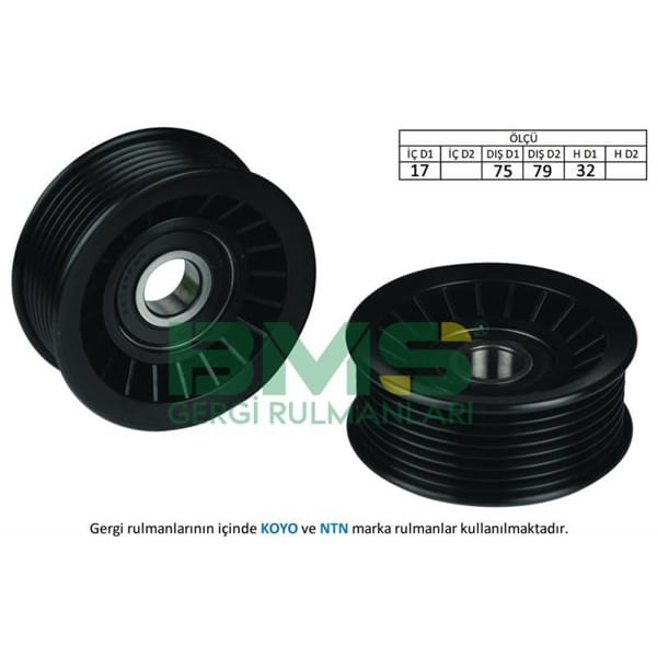 BMS 83 Alternatör V Kayış Gergi Rulmanı Civic Kanallı 17.75×79×32 