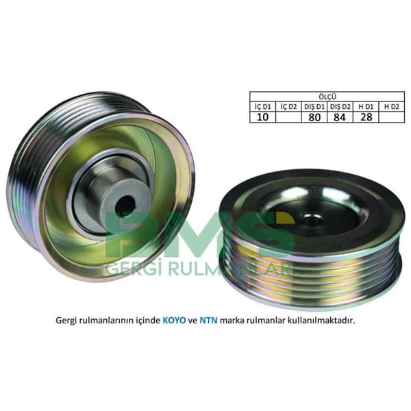 BMS 88 Alternatör V Kayış Gergi Rulmanı Corolla 1.4 1.6 02- Auris 1.4 Vvtı 07- Avensis 1.8 03-05