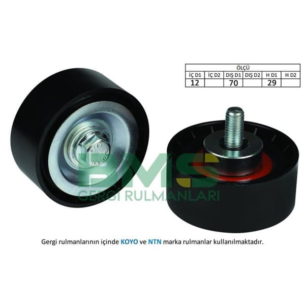 BMS 122 V Kayış Gergi Alternatör Rulmanı Ducato Iveco Daily III Daily IV 2.3 Jtd Ölçü 22×70×29 02- 