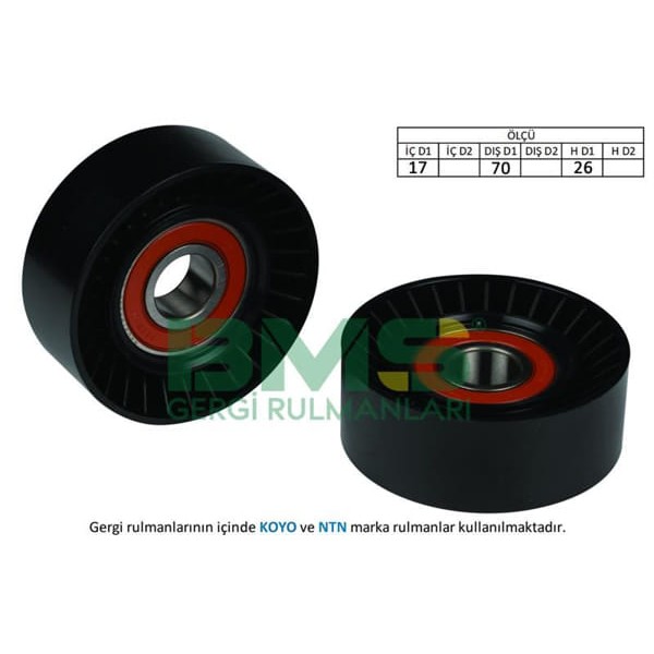 BMS 124 Alternatör V Kayış Gergi Rulmanı 17×70×26 Avensis Celıca Corolla Bmw E46-E39-E38-E53-Z3-E85