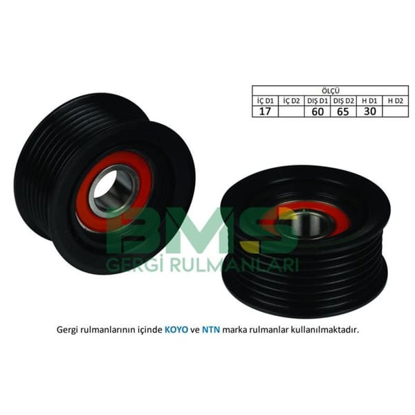 BMS 126 Alternatör Kasnağı Rulmanlı Suzuki Grand Vitara 1.9 Ddis 06