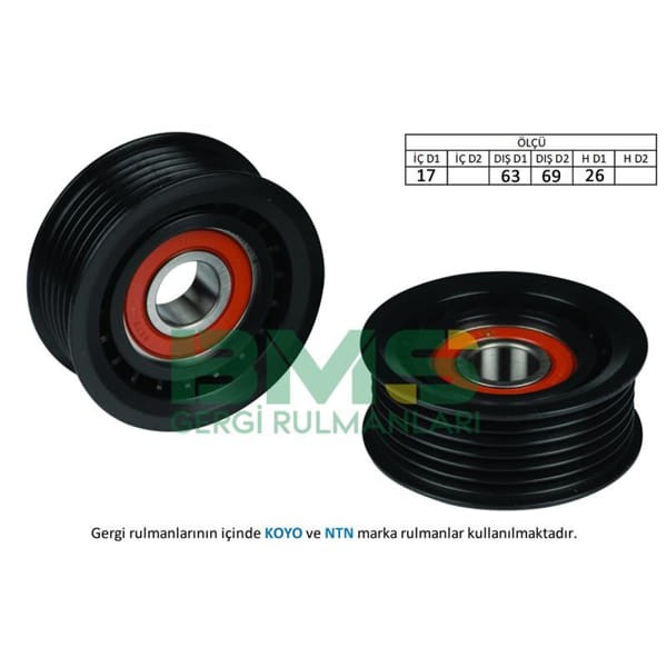 BMS 132 Alternatör V Kayış Gergi Rulmanı Sprinter 00-05