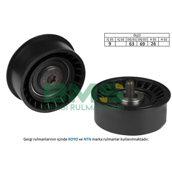 BMS 165 Eksantrik Gergi Rulmanı Corsa B- Astra F-G-H 1.4 16V-1.6 16V-1.8 16V 93