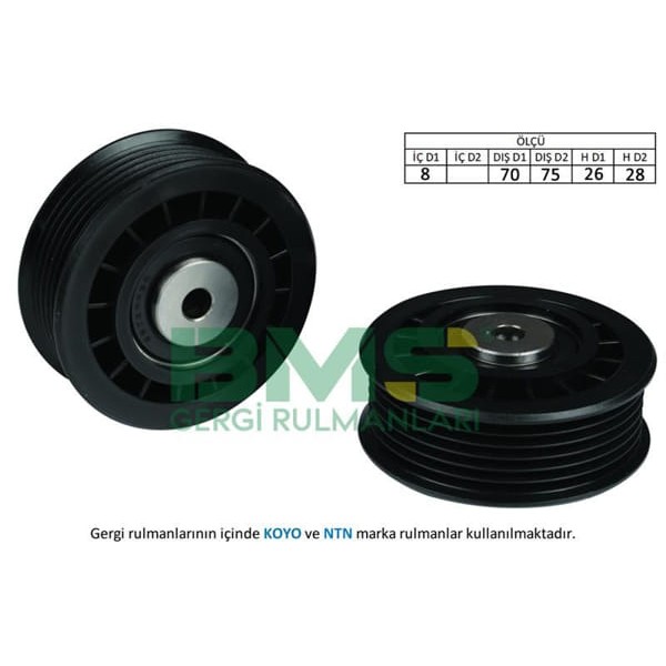 BMS 205 Alternatör Gergi Rulmanı Sprinter 2-T 208D 95-00 - 3-T 2.3D-308D 95-00 - 4-T 408D 96-06 