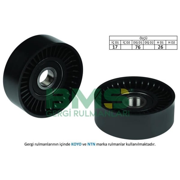 BMS 206 Alternatör V Kayış Gergi Rulmanı Golf V Jetta III Passat Polo Touran 1.4 Fsı 1.6 Fsı 02-