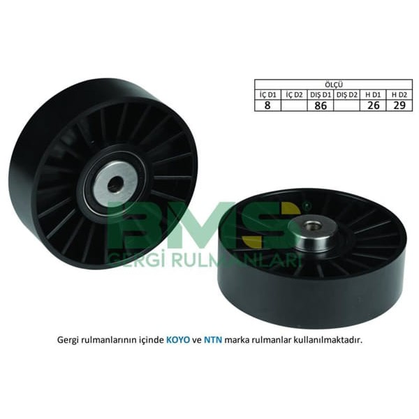 BMS 211 Alternatör Gergi Rulmanı Laguna 2.0 16V 95-01 -Safrane II 2.0 16V 95-01 -Volvo S70 2.0-2.3-2