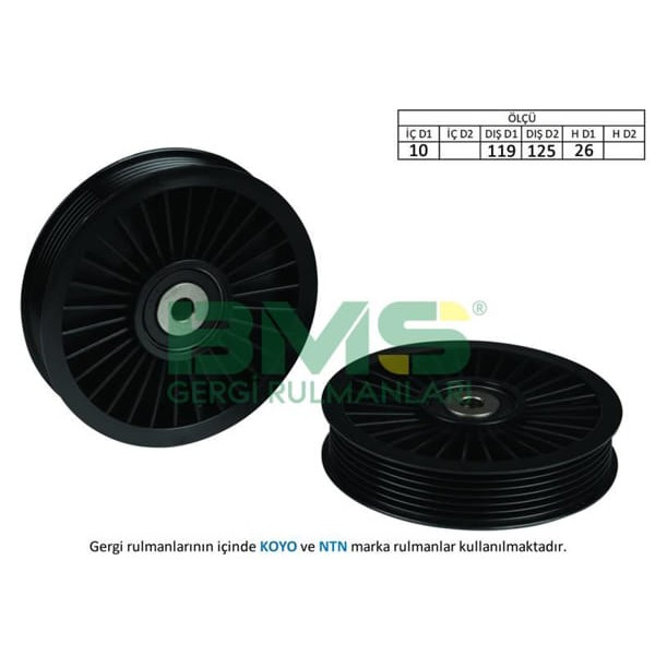 BMS 247 Alternatör Gergi Rulmanı Espace-Laguna II-Master 2.2 DCI 00- -Movano 2.2 Dtı 00-