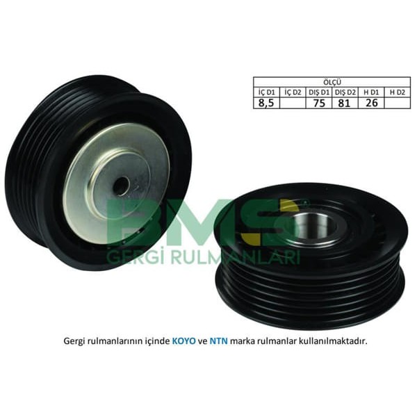 BMS 249 Alternatör Gergi Rulmanı Transporter T4 2.0-2.4D-2.5-2.5TDI 90-03