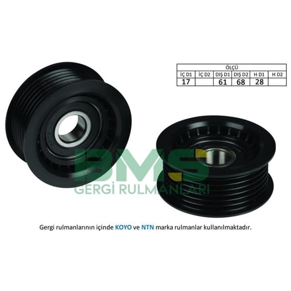 BMS 268 Alternatör Gergi Rulmanı A6-A7-Q7-Touareg 3.0 Tfsı 10 