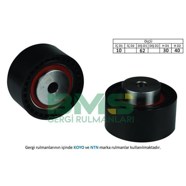 BMS 415 Alternatör V Kayış Gergi Rulmanı 10×62×30 40 Plastik Plastik Citroen C5 C8 Fiat Scudo 2.0Jtd 