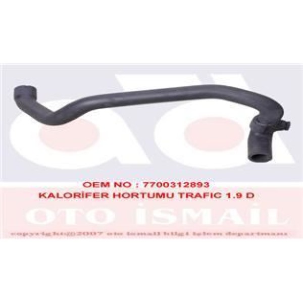 BODUROGLU 71273 Kalorifer Hortumu Trafic II / Vivaro A 1.9 DCI