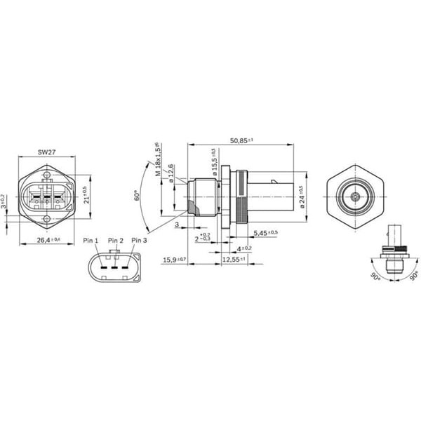 BOSCH 281002842 Basınç Sensörü A160 Cdı A180 Cdı A200 Cdı 04-12 