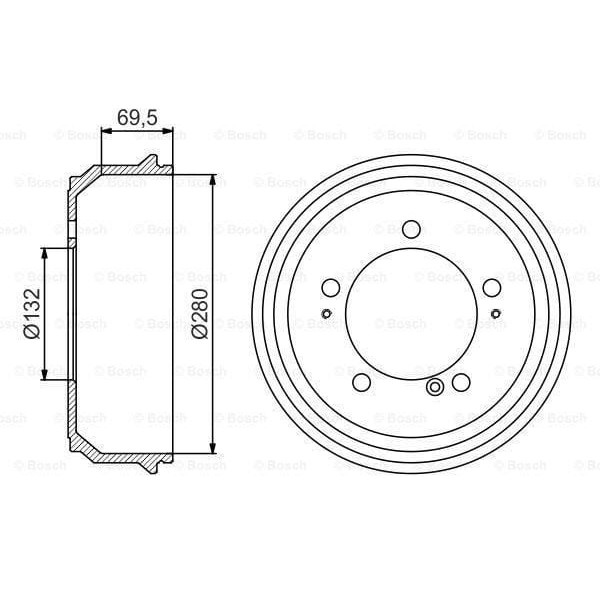 BOSCH 986477169 Fren Kampanası - 280 / 70 Mm] 