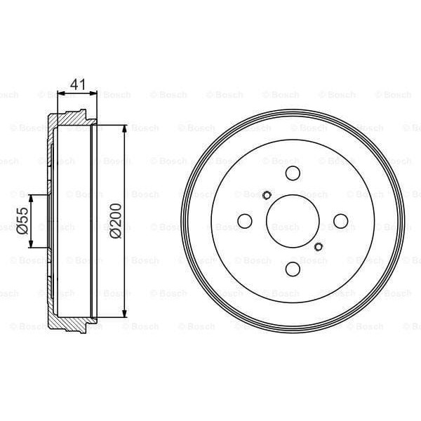 BOSCH 986477199 Fren Kampanası 200 / 43 Mm] 
