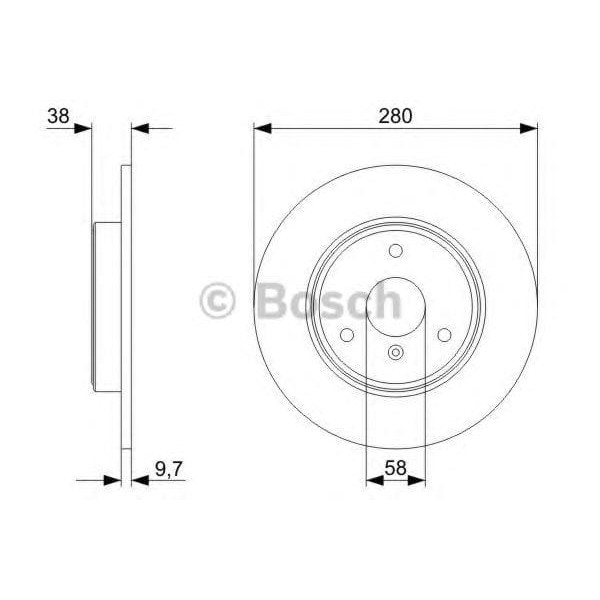BOSCH 986479305 Fren Diski Ön Smart Fortwo 07-