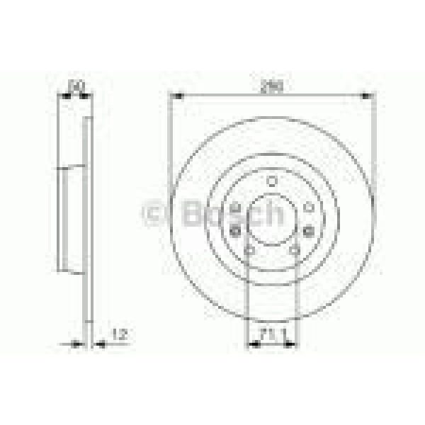 BOSCH 986479311 Fren Diski Arka 407 Coupe 05- 2.5 HDI 2.2 16V 2.7 HDI 3.0 HDI Düz 