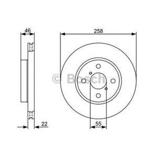 BOSCH 986479363 Fren Diski Ön Yaris 05-11 / Charade 11- Fransız Havalı 258Mm 