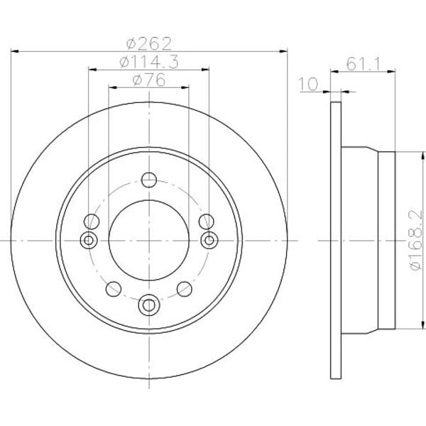 BOSCH 986479508 Fren Diski Arka İ30 07- İx35 09- / Ceed 07- Ceed 12- Sportage 09- 262X10X765 21D