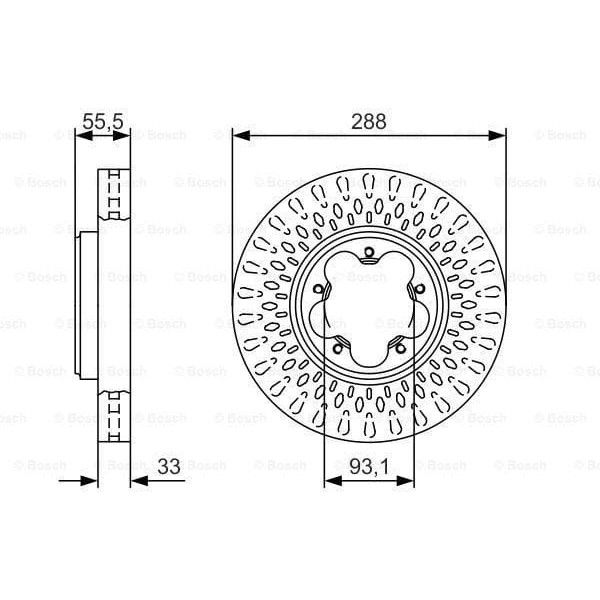 BOSCH 0986479A49 Fren Diski Ön Tourneo Custom 12- Transit 13- Havalı 288Mm
