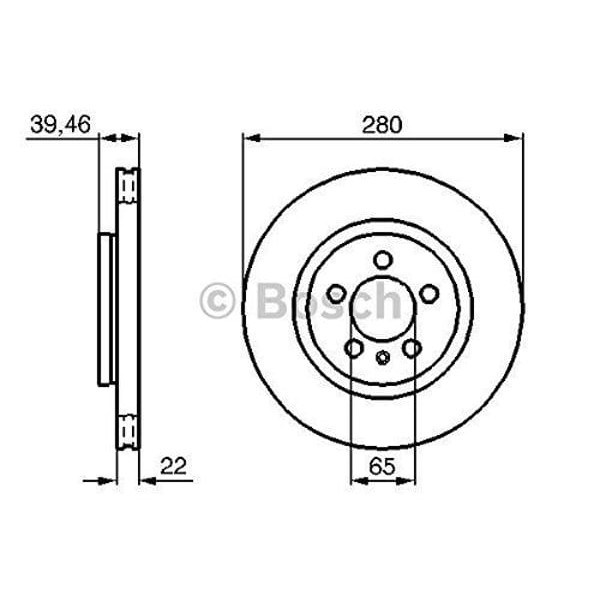 BOSCH 0986479A56 Fren Diski Arka Epıca 2.0 2.5 2.0D 06- 