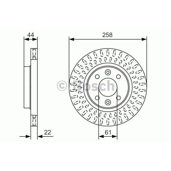 BOSCH 0986479A86 Fren Diski Ön Megane III 08- Megane IV 15- Laguna III 07- Scenic III 08- Fluence 08