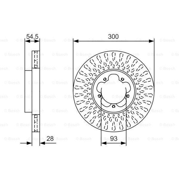 BOSCH 0986479B11 Fren Diski Ön 5D-300Mm Transit 2.2 TDCI 11- Drra 