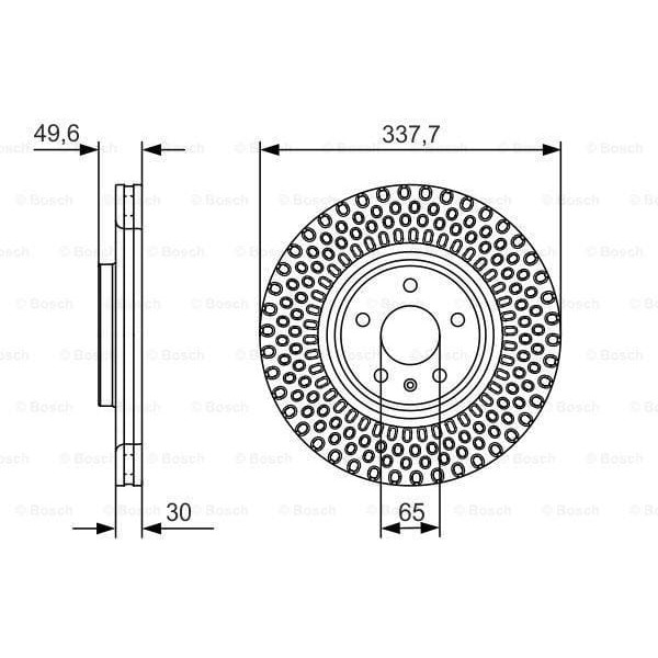 BOSCH 0986479C90 Fren Diski-Ön- 337.7/30-27 Mm]-Hava Kanallı-Yüksek Karbon Alaşımlı