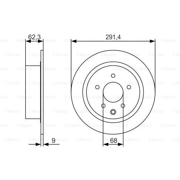 BOSCH 0986479R14 Fren Diski Ön 291.4 Mm / 9-8 Mm] 