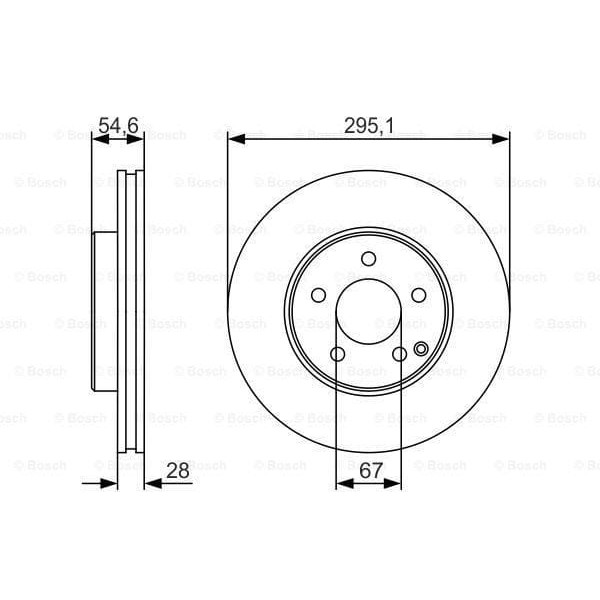 BOSCH 0986479R99 Fren Diski Ön Mercedes W211 02-09