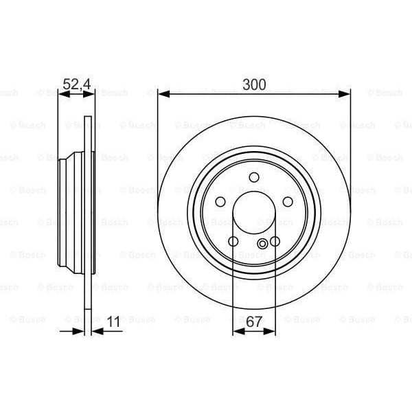 BOSCH 0986479S33 Fren Diski Arka Mercedes W215 W220 02-05 Düz 300Mm 
