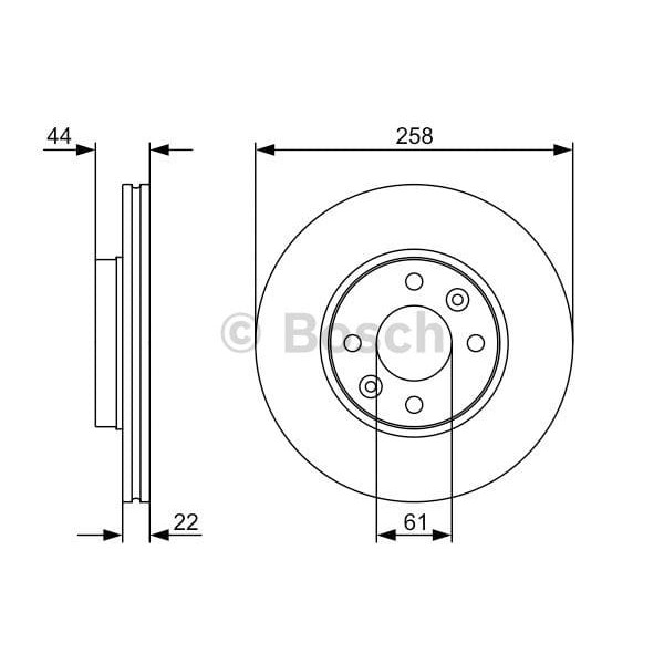 BOSCH 0986479S90 Fren Diski Ön Zoe 12- Kangoo II 08- Captur 13- / Dokker 12- Lodgy 12- / Cıtan W415 