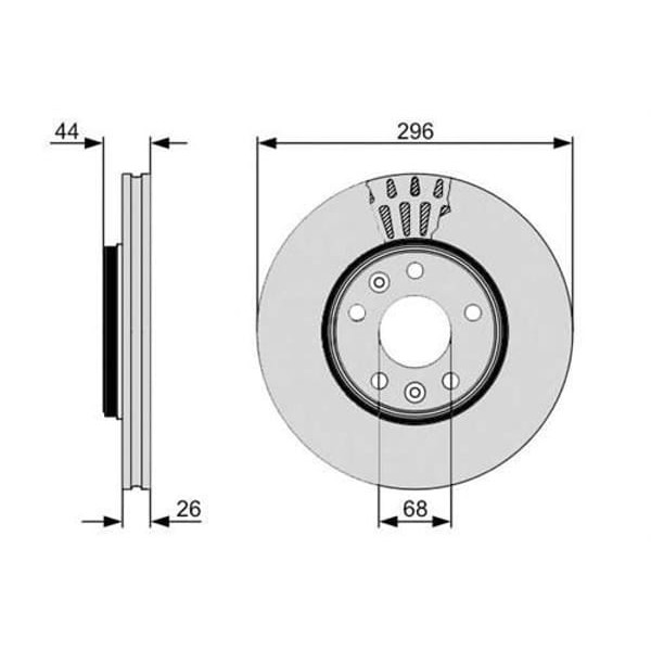 BOSCH 0986479S93 Fren Diski Ön Megane III 08- Laguna III 07- Scenic III 08- Grand Scenic III 09- Lat 