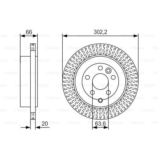 BOSCH 0986479U44 Fren Diski 5D-303Mm Freelander 2.0 Sı4 4×4 11- 204Pt
