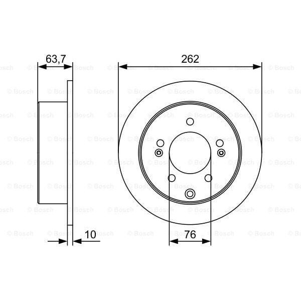 BOSCH 0986479W12 Fren Diski Ön İ30 2.0 I 09-9
