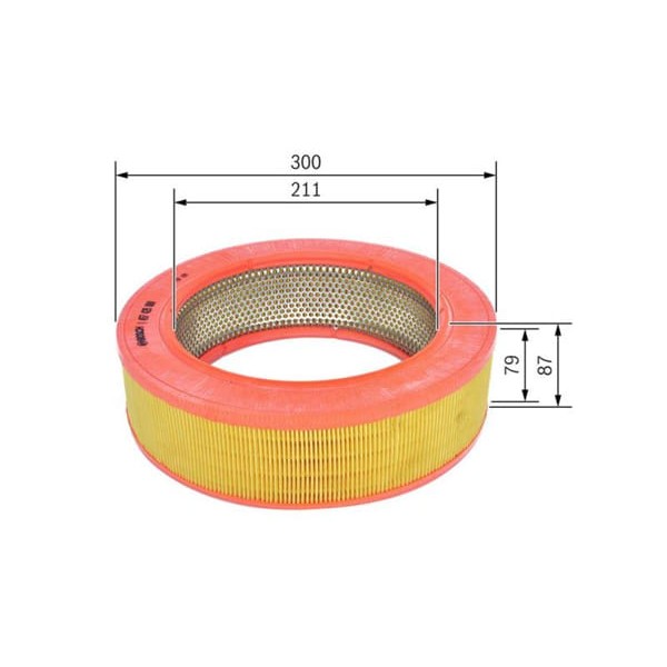 BOSCH 1457429080 Hava Filtresi Mercedes W123 76-84 200D 220D 240D 300D