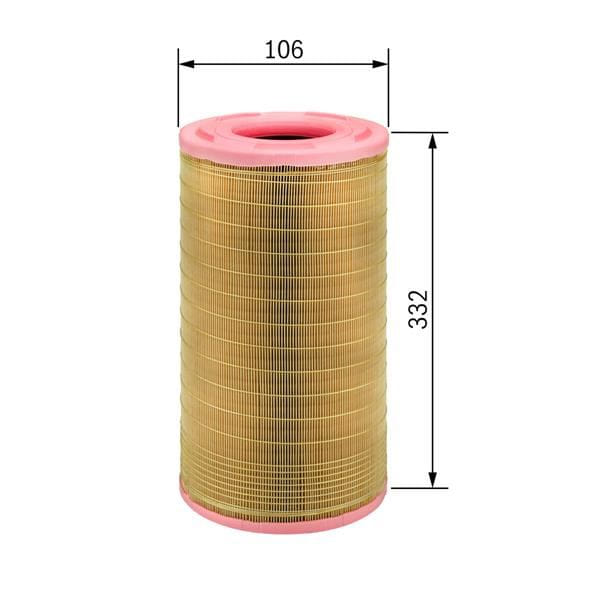 BOSCH 1457433069 Hava Filtresi Mercedes Vaneo 1.7 Cdı (414) 02- W168 A160 Cdı 98-04 A170 Cdı 98-04