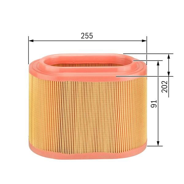 BOSCH 1457433311 (0986Tf0076) Hava Filtresi CLIO II (98-05)- Kng (97-)- Megane (96-)-Logan (04-)-San